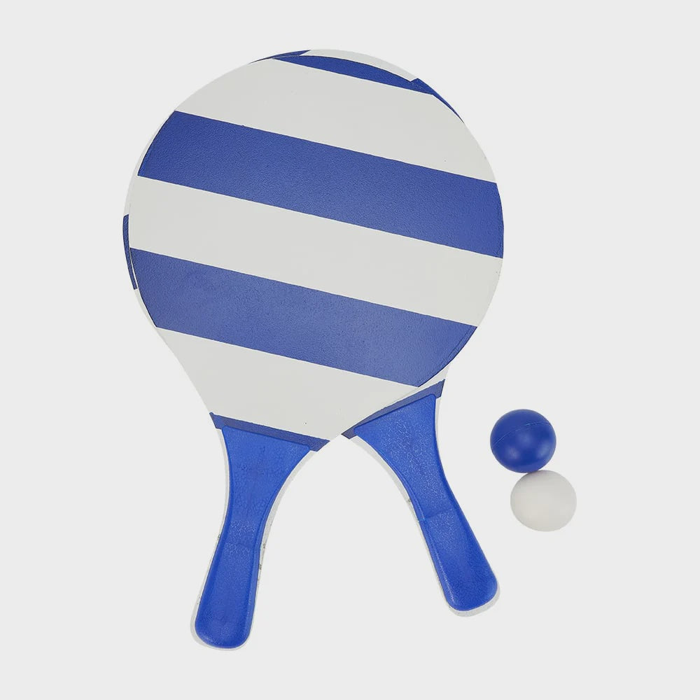BEACH BAT & BALL SET - NAVY STRIPE