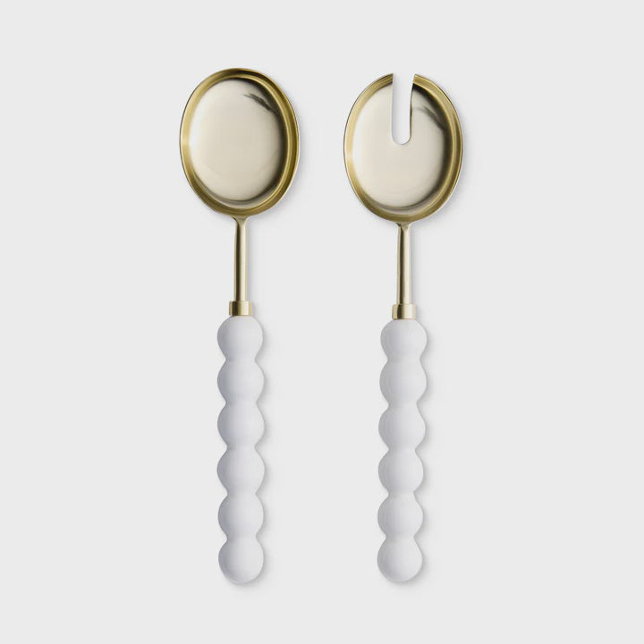 BAUBLE WHITE SALAD SERVERS