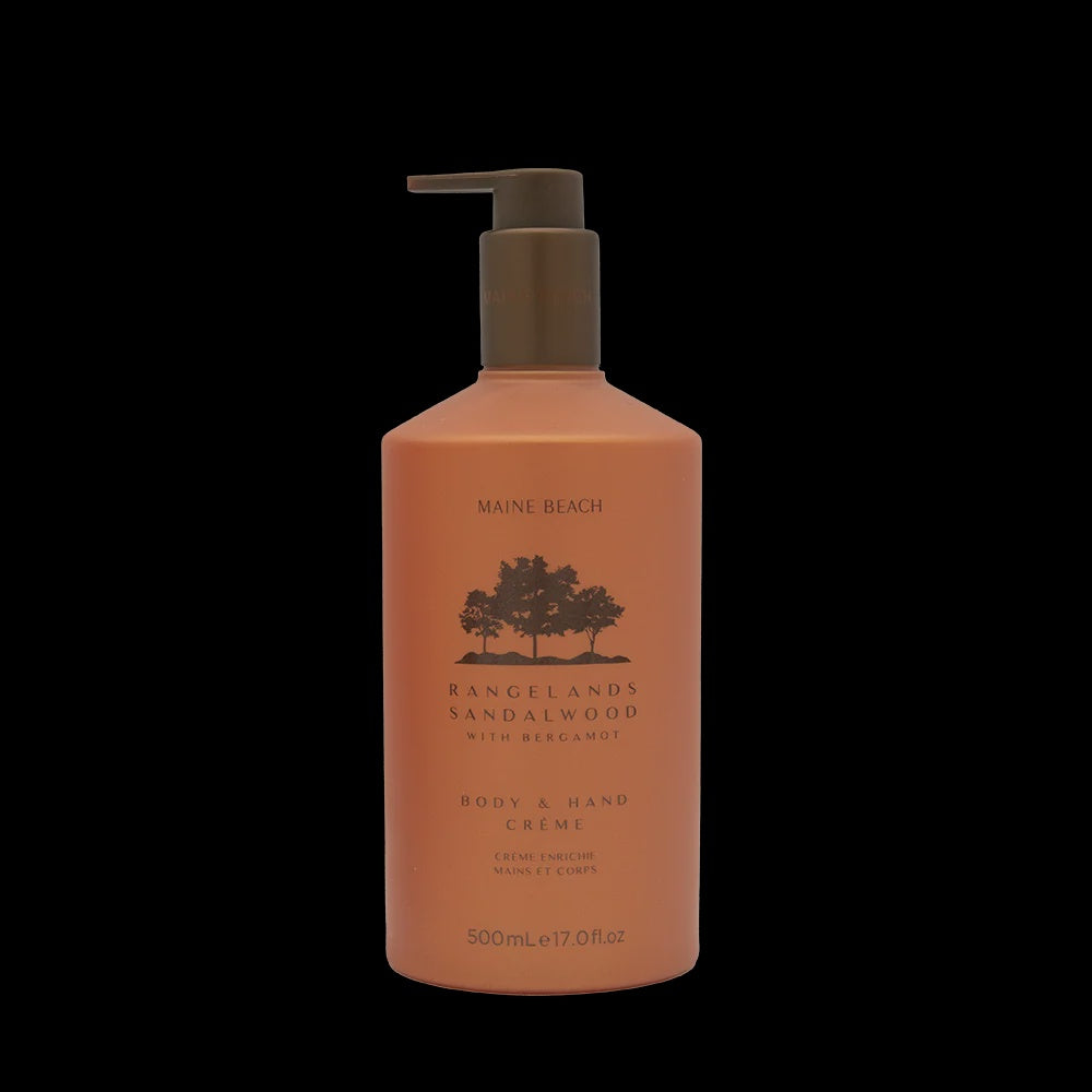 RANGELANDS SANDALWOOD BODY & HAND CREME 500 ML
