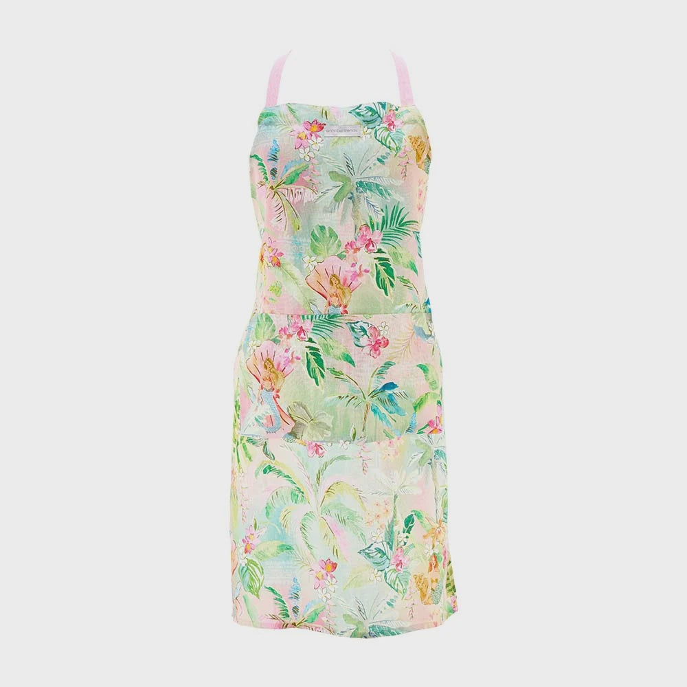 LINEN COTTON APRON REG - TIKI ISLAND