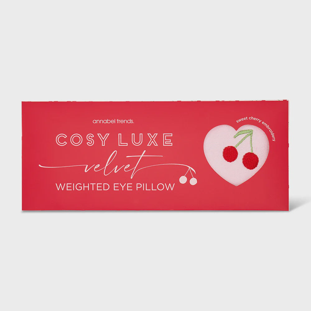 Velvet Eye Rest Pillow - Cosy Luxe - Cherry