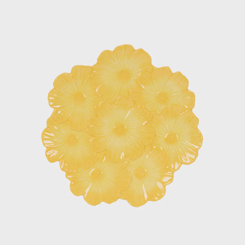 YELLOW COSMOS BOUQUET PLATE
