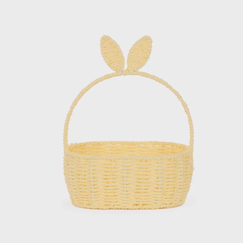 YELLOW Oval Bunny Basket
