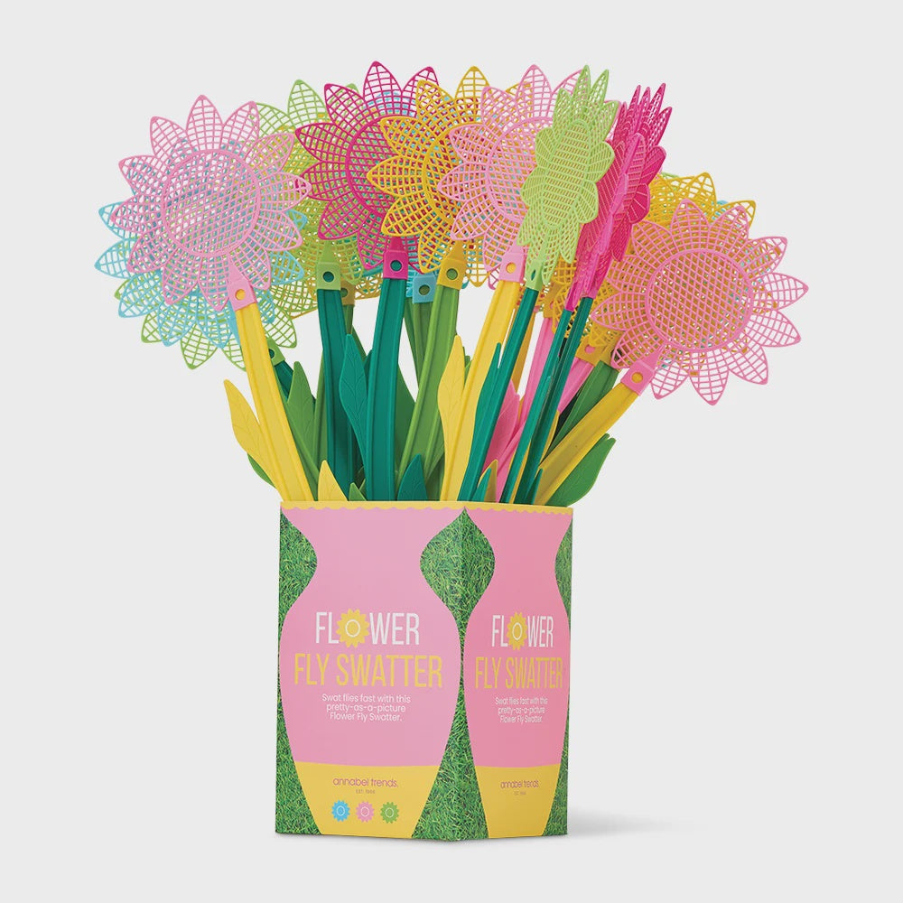 FLOWER FLY SWATTERS CDU 24pc