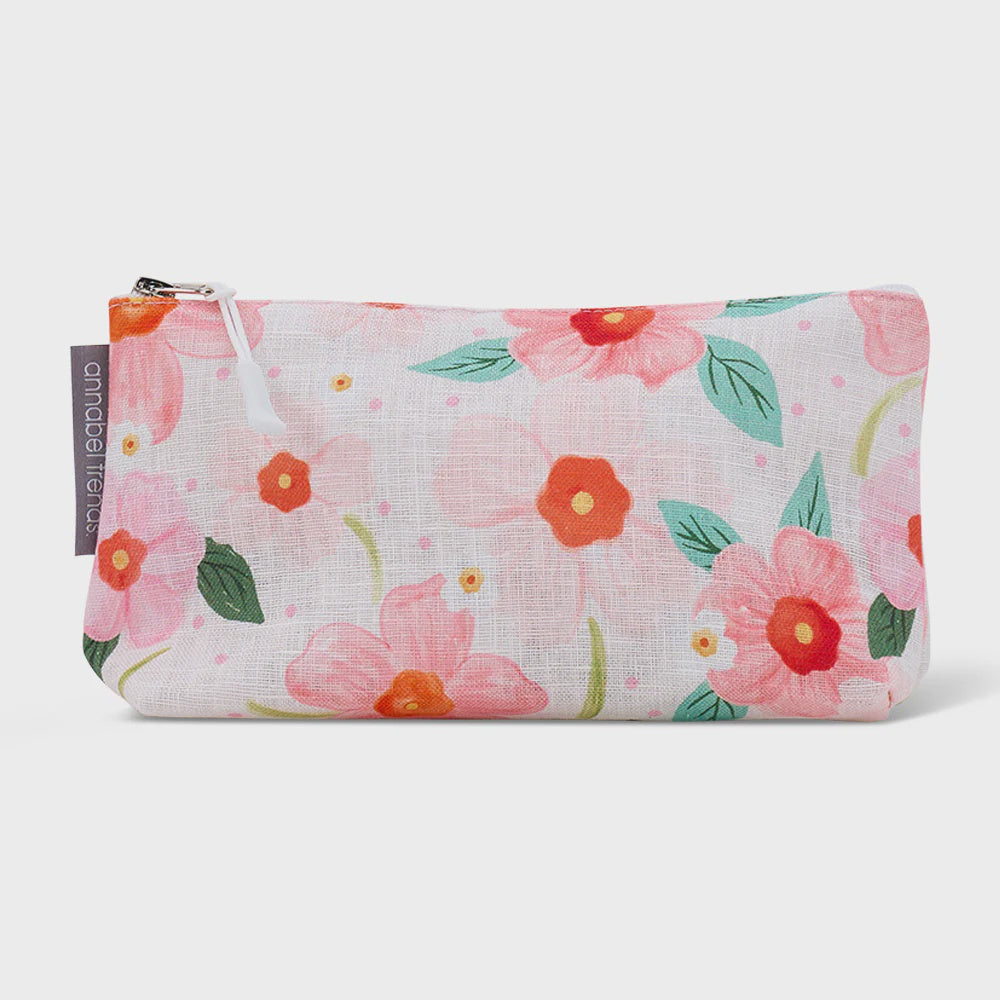 Cosmetic Bag - Linen - Small - Meadow Blush