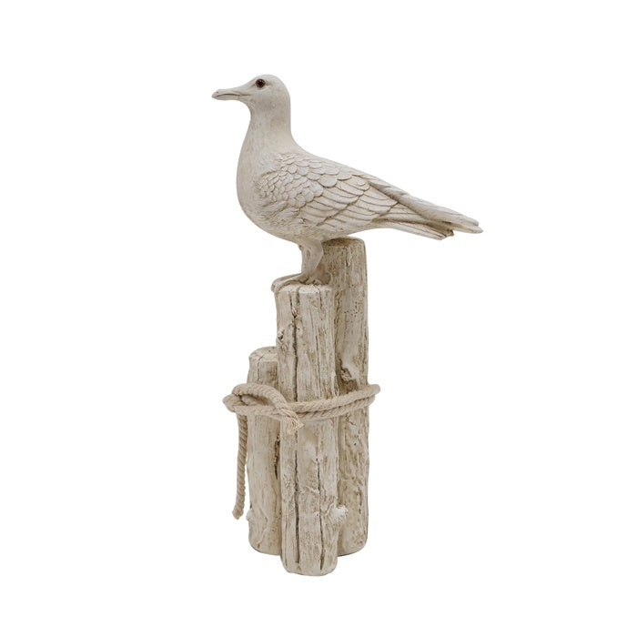 VICTOR RESIN WHITEWASH GULL ON PERCH SML