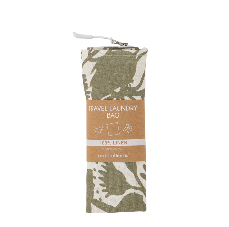 LINEN LAUNDRY BAG - ABSTRACT GUM