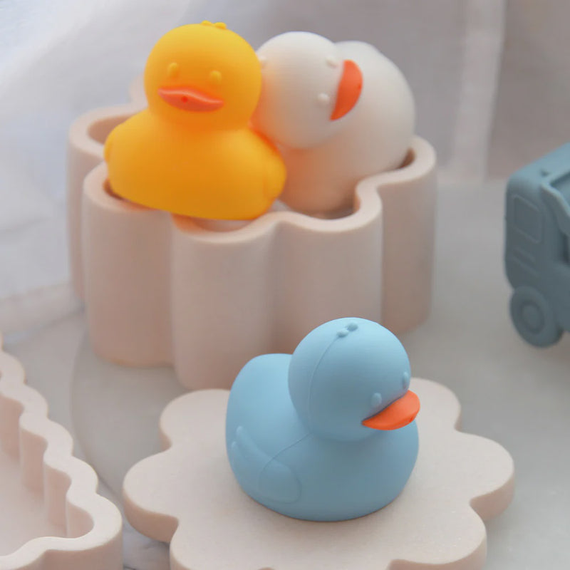 SILICONE SQUEEZY BATH TOYS - DUCK 3pc