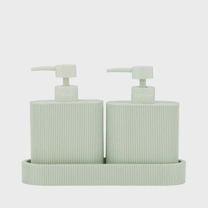 SID SET/2 DISPENSER WITH TRAY SAGE