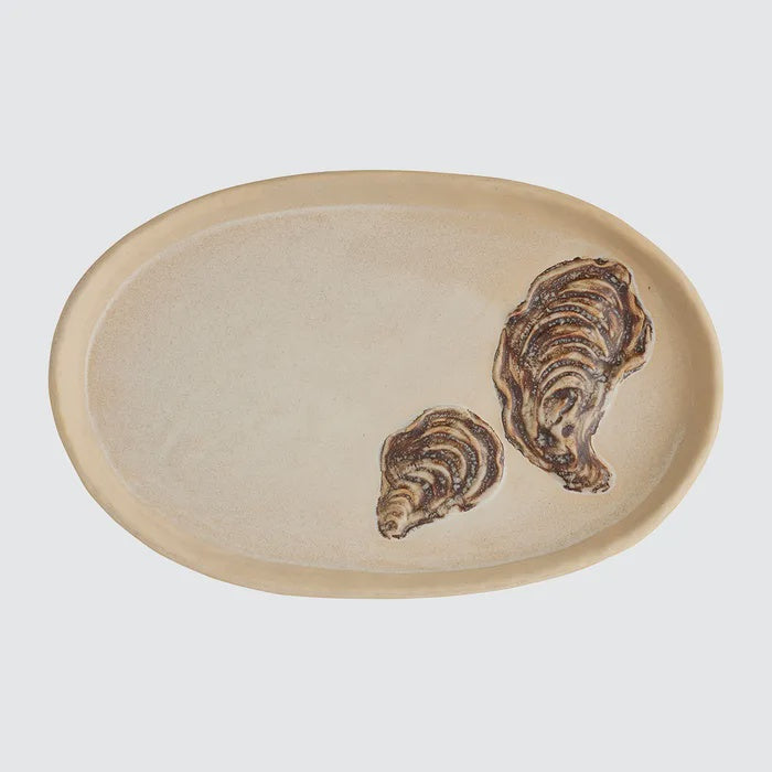 RIVA CERAMIC PLATE BROWN  18 X 29 CM