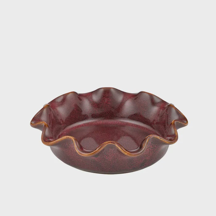 AMORE CERAMIC BAKER DISH  15 X 4 CM BURGUNDY