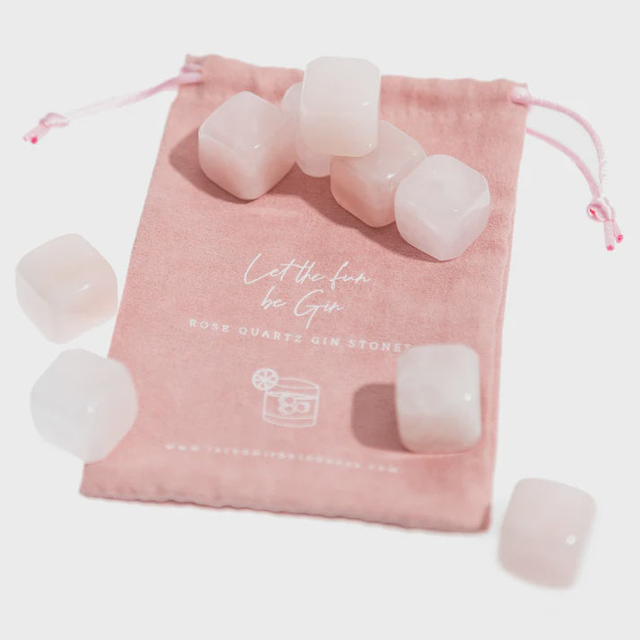LACED WITH KINDNESS ROSE QUARTZ GIN STONES