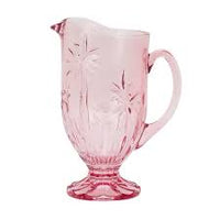 GLASS PALM TREE JUG